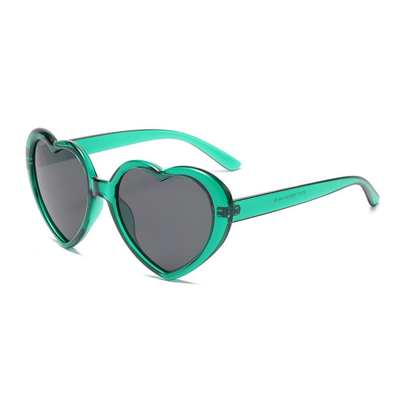 Retro Heart Shape Frame Sunglasses - C21