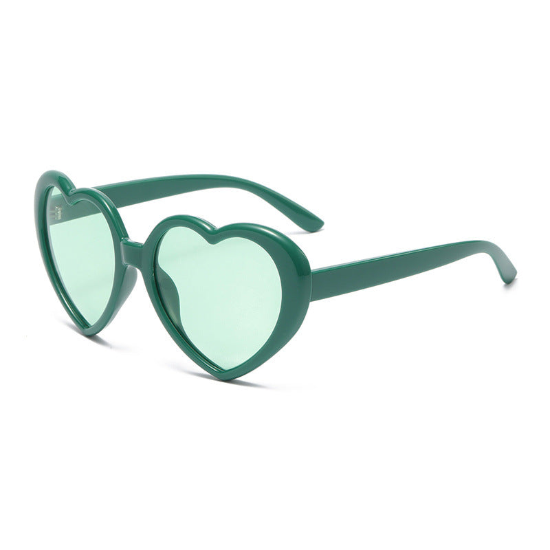 Retro Heart Shape Frame Sunglasses - C22