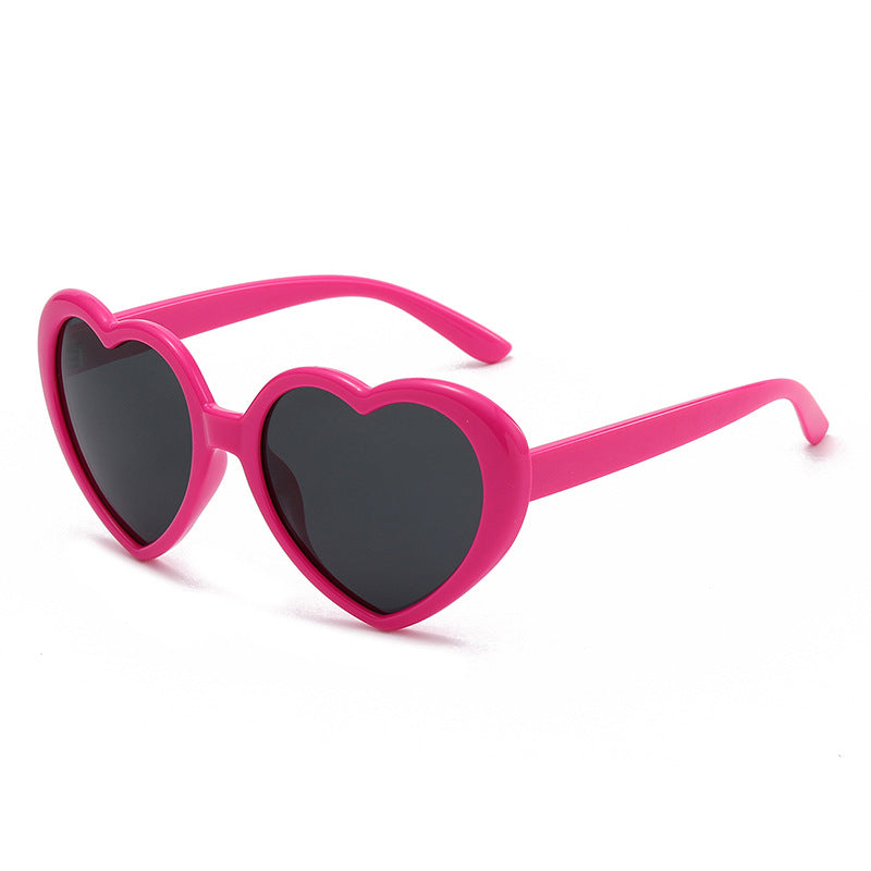 Retro Heart Shape Frame Sunglasses - C23