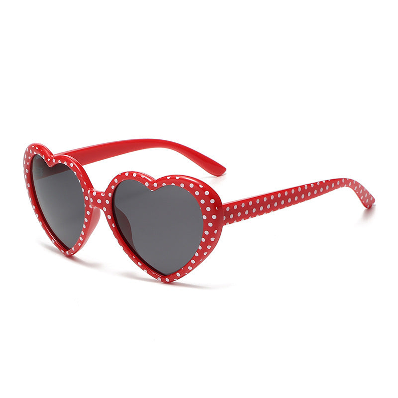 Retro Heart Shape Frame Sunglasses - C25