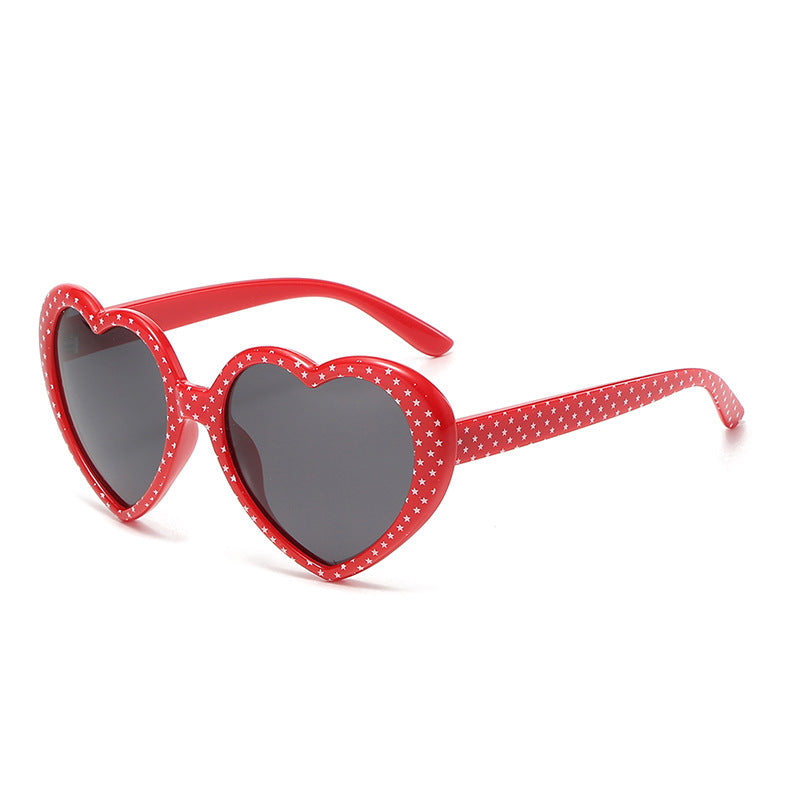 Retro Heart Shape Frame Sunglasses - C26