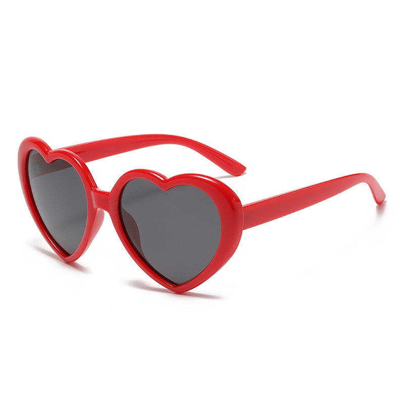 Retro Heart Shape Frame Sunglasses - C3