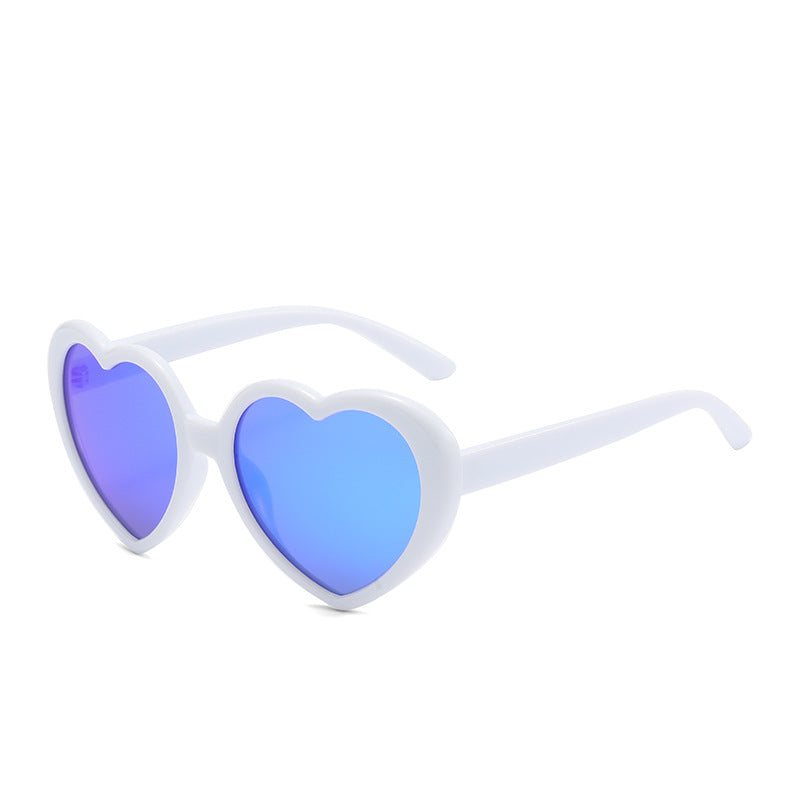 Retro Heart Shape Frame Sunglasses - C31