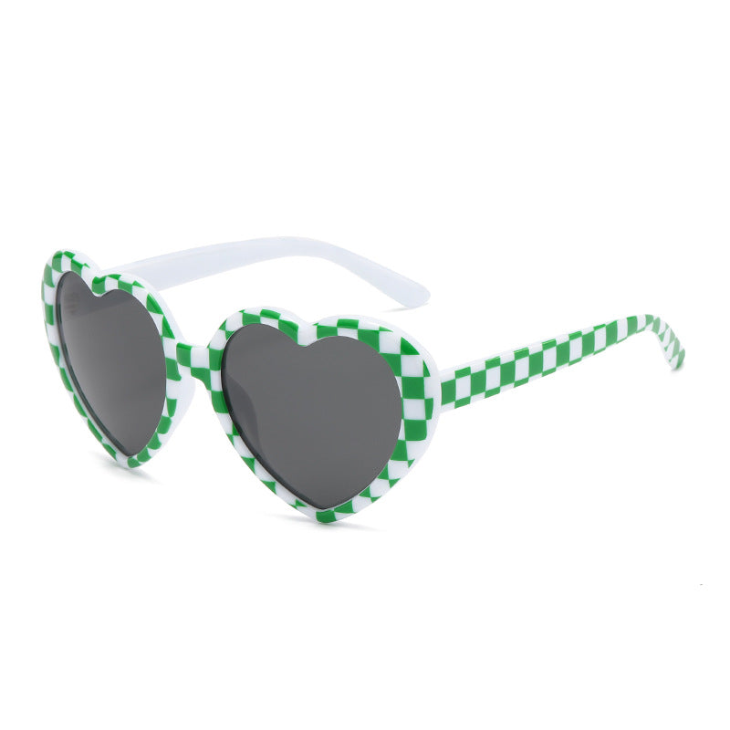 Retro Heart Shape Frame Sunglasses - C36