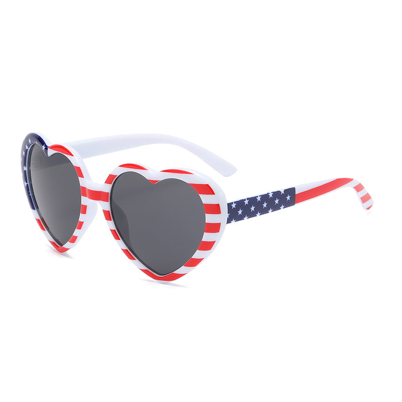 Retro Heart Shape Frame Sunglasses - C42