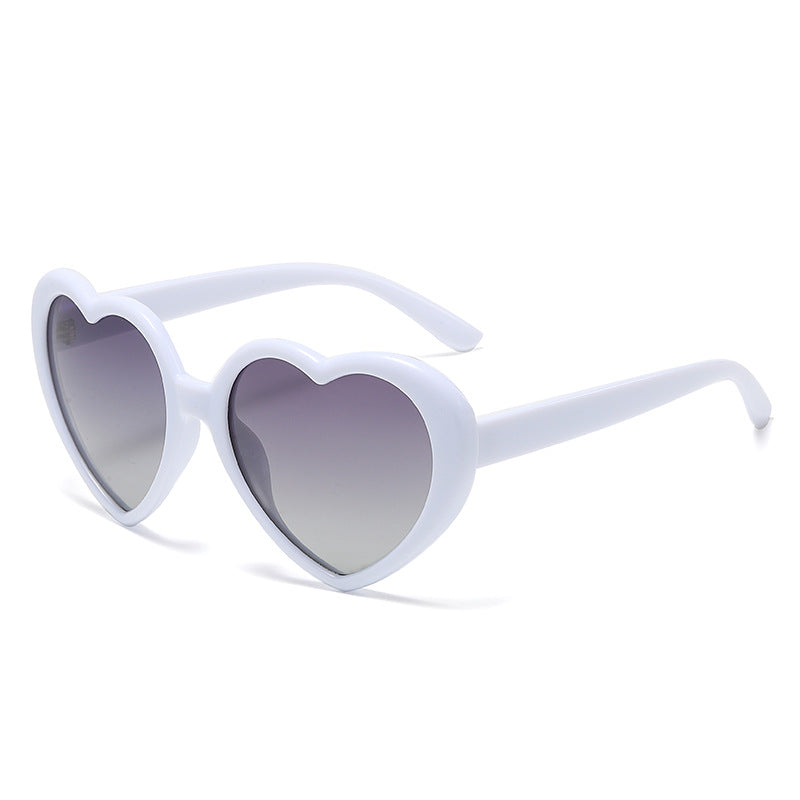 Retro Heart Shape Frame Sunglasses - C6