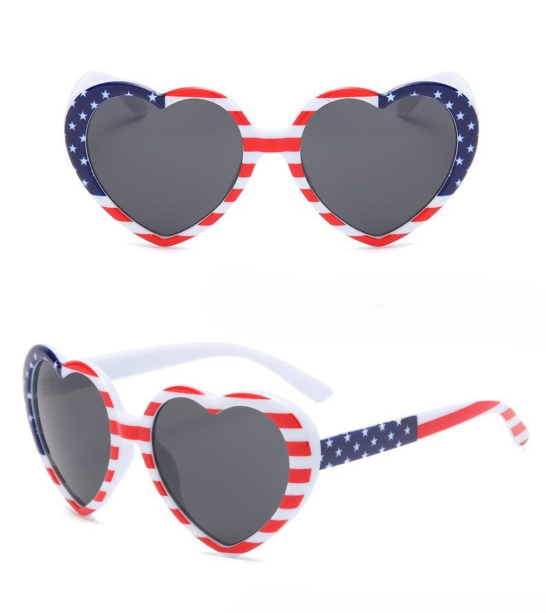 Retro Heart Shape Frame Sunglasses