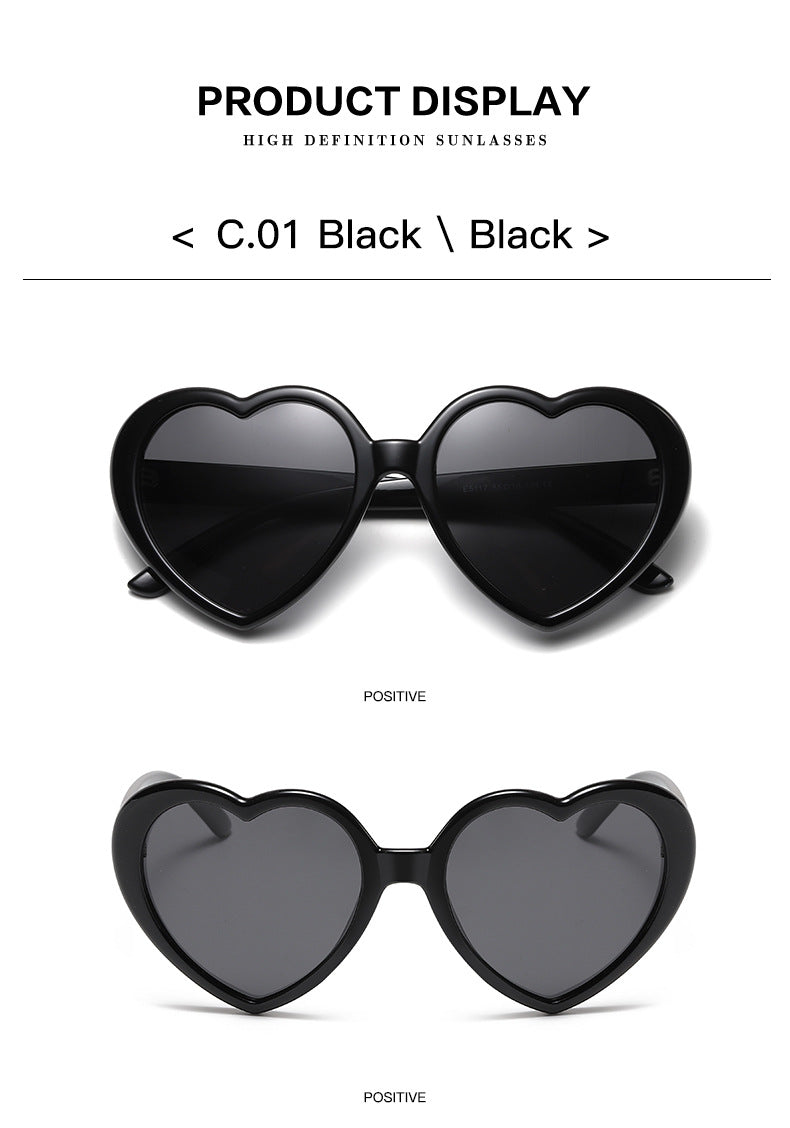 Retro Heart Shape Frame Sunglasses - view 4