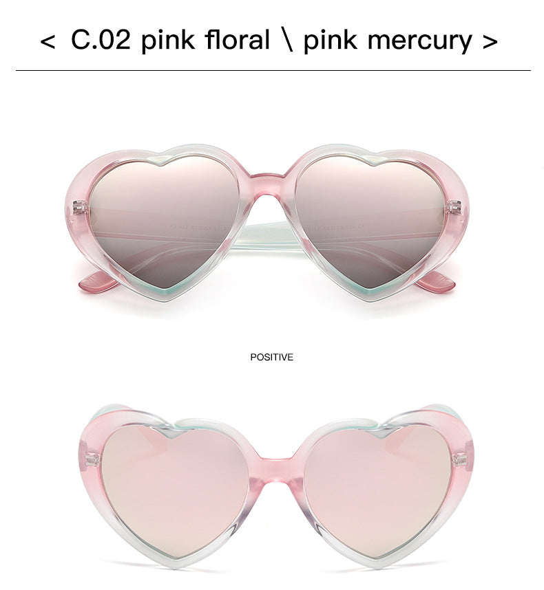 Retro Heart Shape Frame Sunglasses - view 6