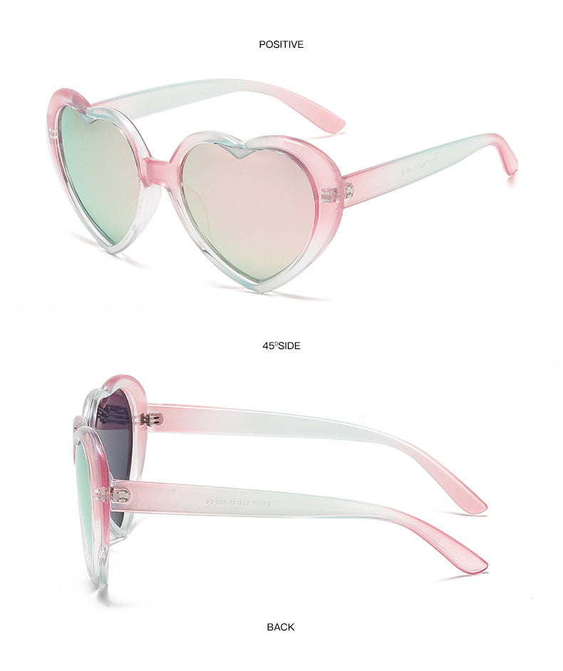 Retro Heart Shape Frame Sunglasses - view 7
