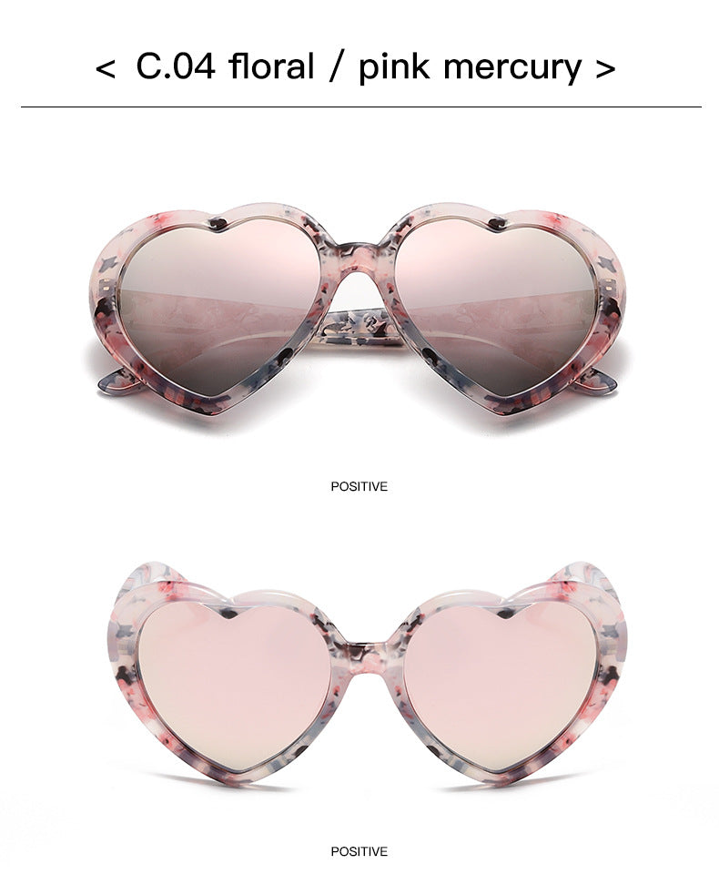 Retro Heart Shape Frame Sunglasses - view 8