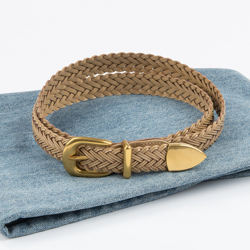 Arrow Tip Braided Skinny Belt - view 1