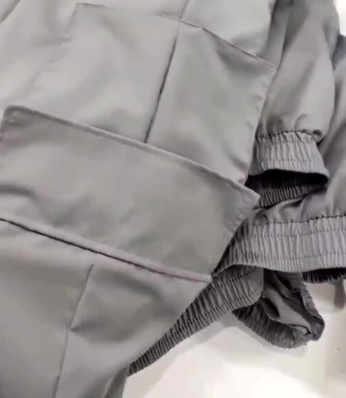 High Waist Flap Pocket Cargo Pants - Apricot - 2