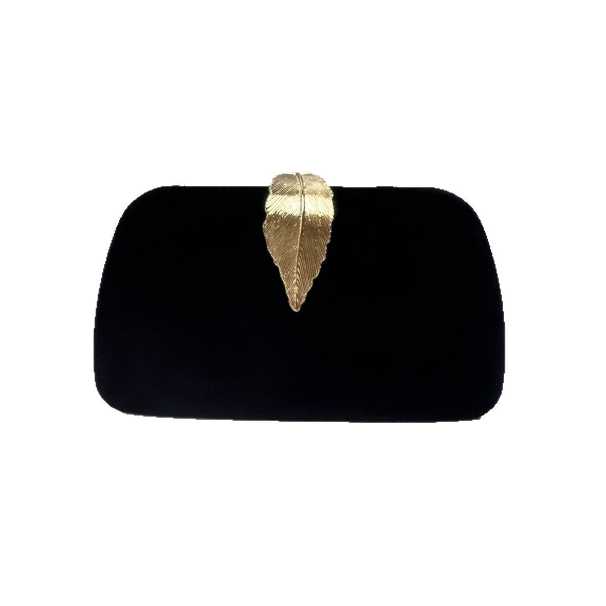 Leaf Clasp Evening Clutch With Chain Strap