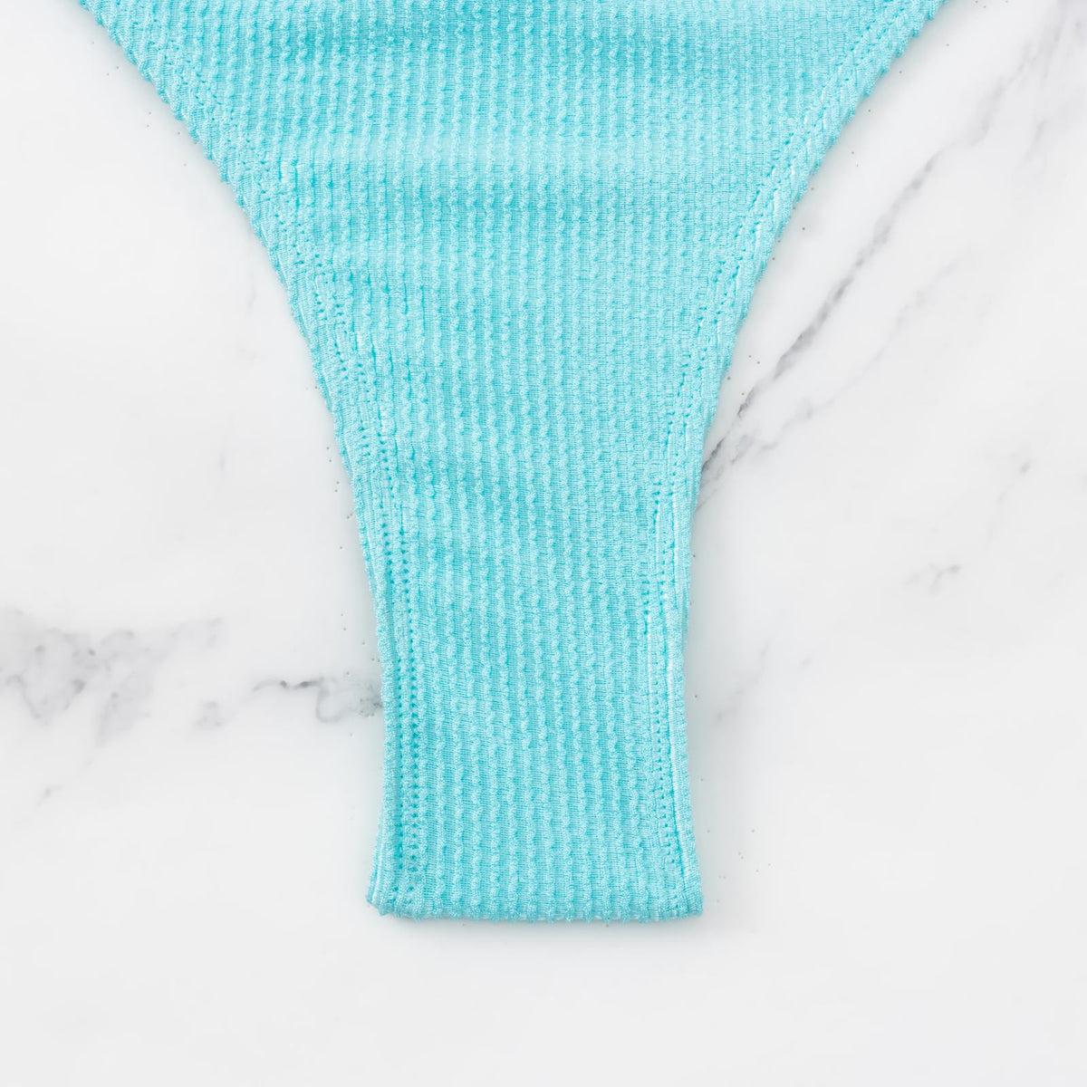 Strapless Slash Cutout One Piece Swimsuit - Turquoise - 8