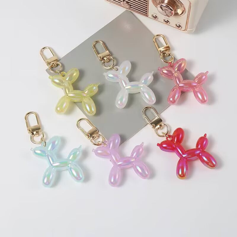 Jelly Balloon Dog Bag Charm Keychain