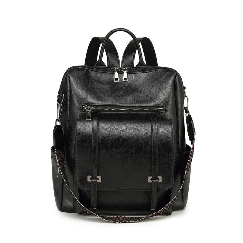 Convertible Backpack Purse with Woven Guitar Strap