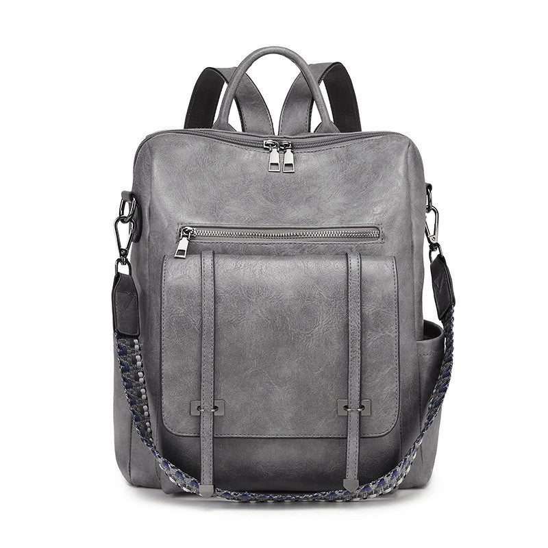 Convertible Backpack Purse with Woven Guitar Strap