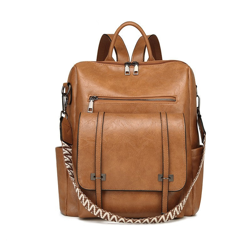 Convertible Backpack Purse with Woven Guitar Strap