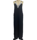 Lace Trim Cami Wide Leg Jumpsuit - Black