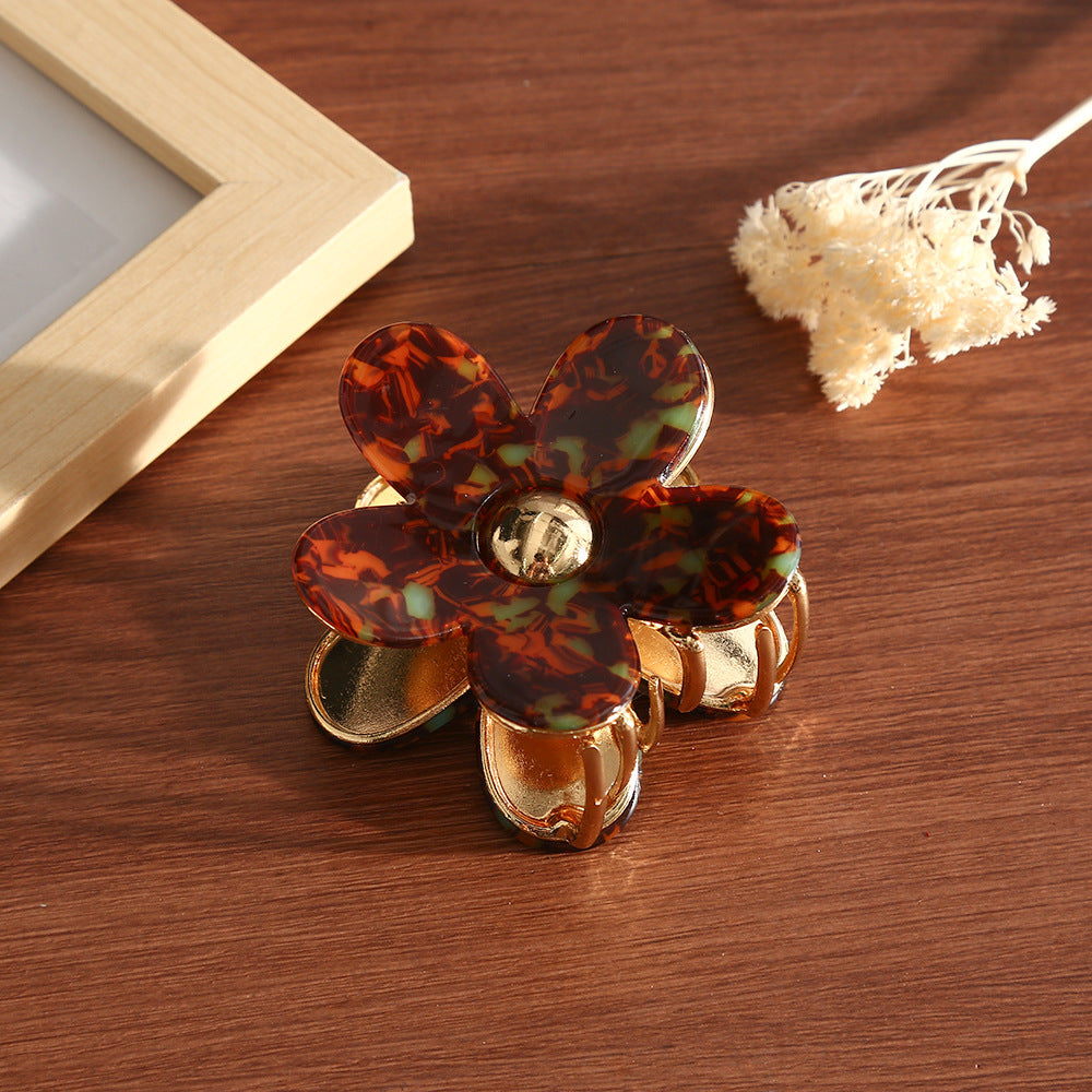 Marbled Daisy Mini Claw Clip - Color_1