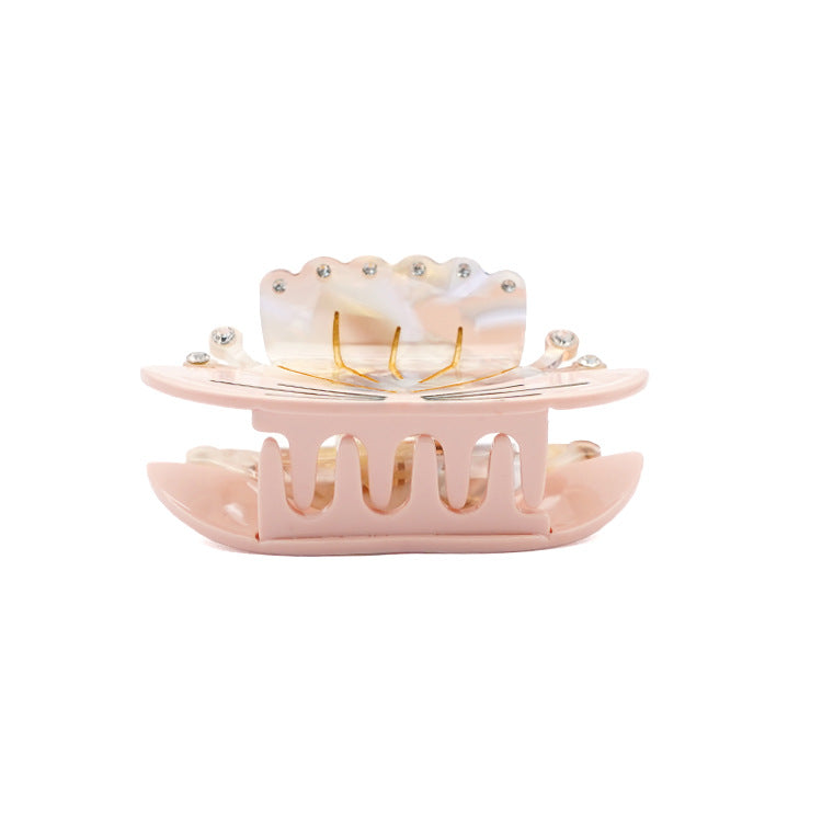 Lotus Flower Rhinestone Claw Clip - view 2