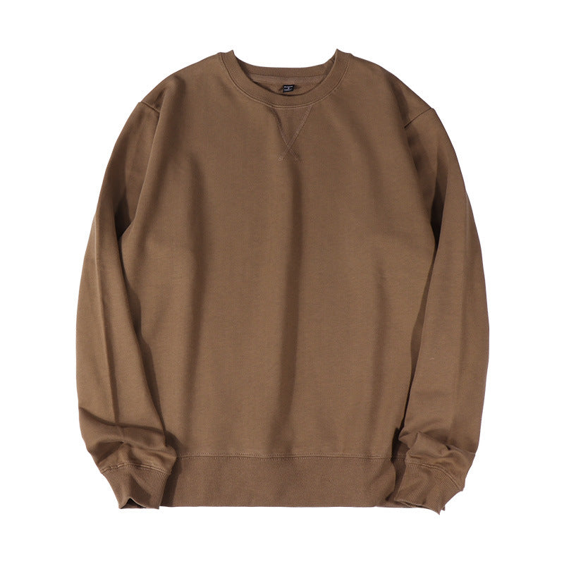 Oversized Cotton Crewneck Sweatshirt - Brown - 1