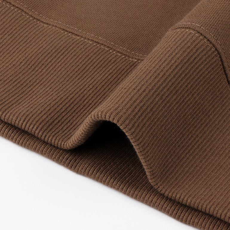 Oversized Cotton Crewneck Sweatshirt - Brown - 2