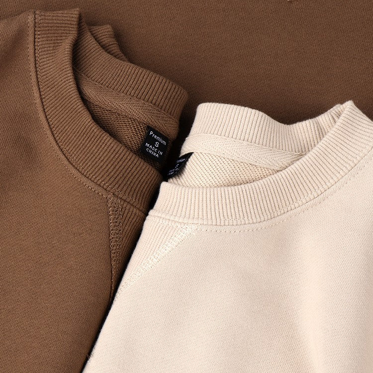Oversized Cotton Crewneck Sweatshirt - Brown - 3
