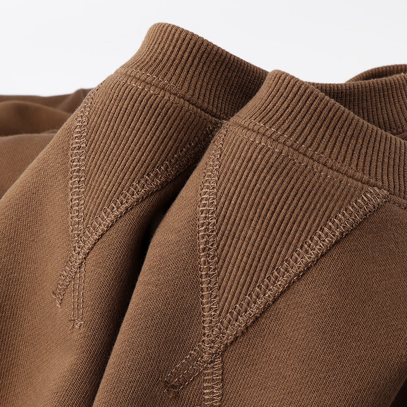 Oversized Cotton Crewneck Sweatshirt - Brown - 6