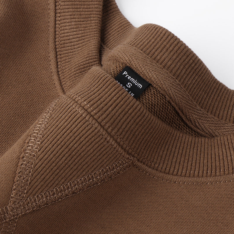 Oversized Cotton Crewneck Sweatshirt - Brown - 8
