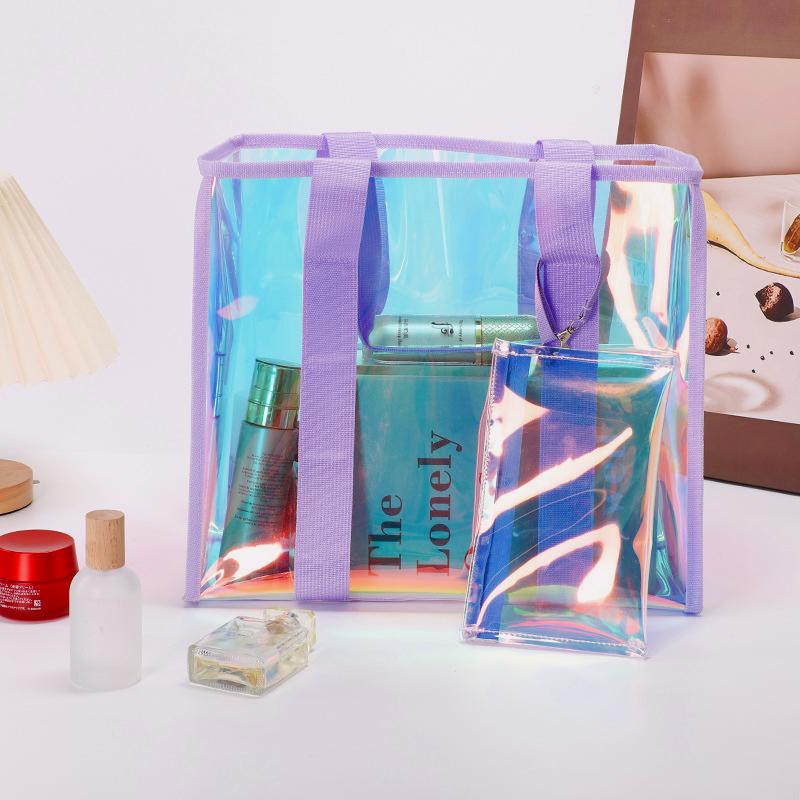 Iridescent Jelly Beach Tote and Pouch - view 1