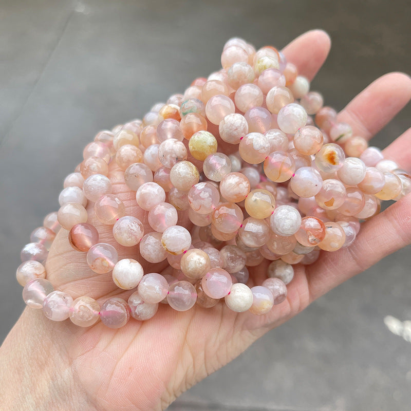 Round Agate Gemstone Beaded Bracelet - view 2