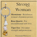Gemstone Chip Keychain With Affirmation Card - Color_08
