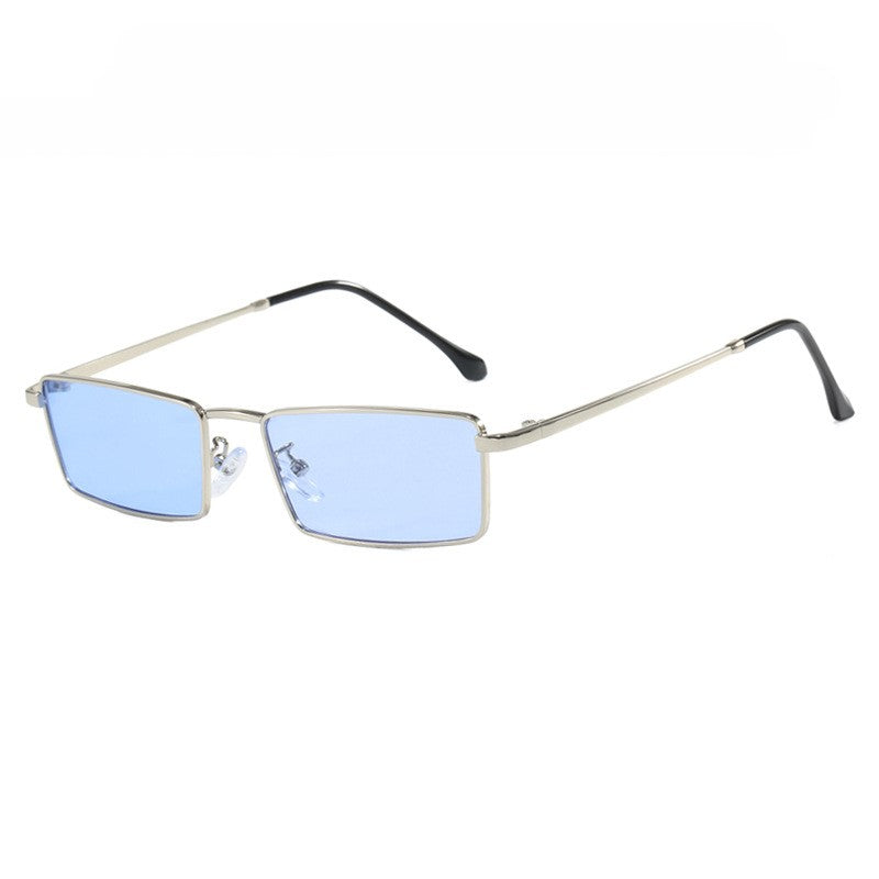 Slim Metal Rectangle Frame Sunglasses