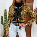 Sequin Bow Front Cropped Evening Jacket - Golden