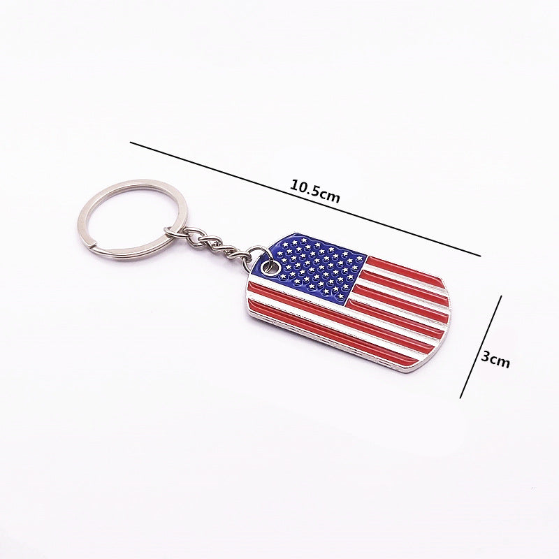 American Flag Enamel Charm Keychain - Flag - 1