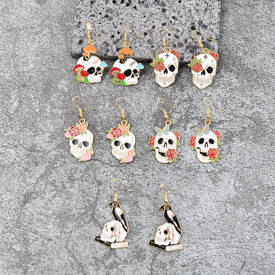 Western Skull and Boot Charm Earring Set