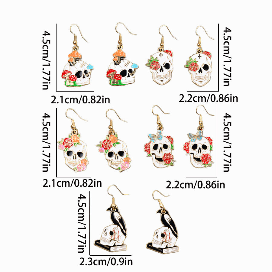 Western Skull and Boot Charm Earring Set - view 2