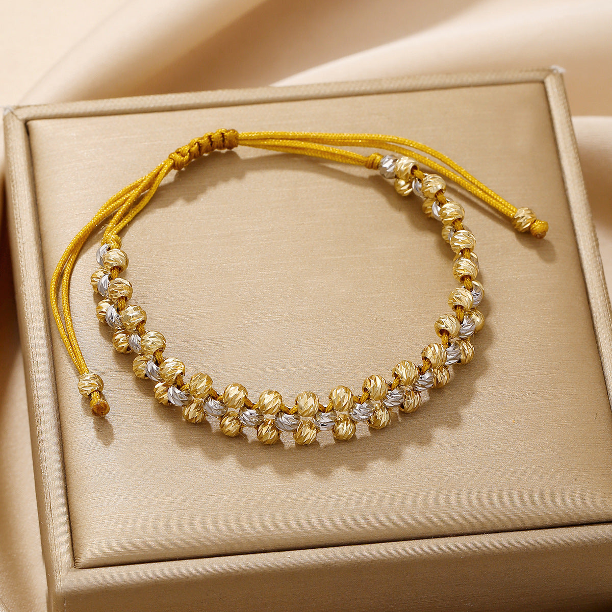 Handmade Beaded Adjustable Braided Bracelet - Color_5