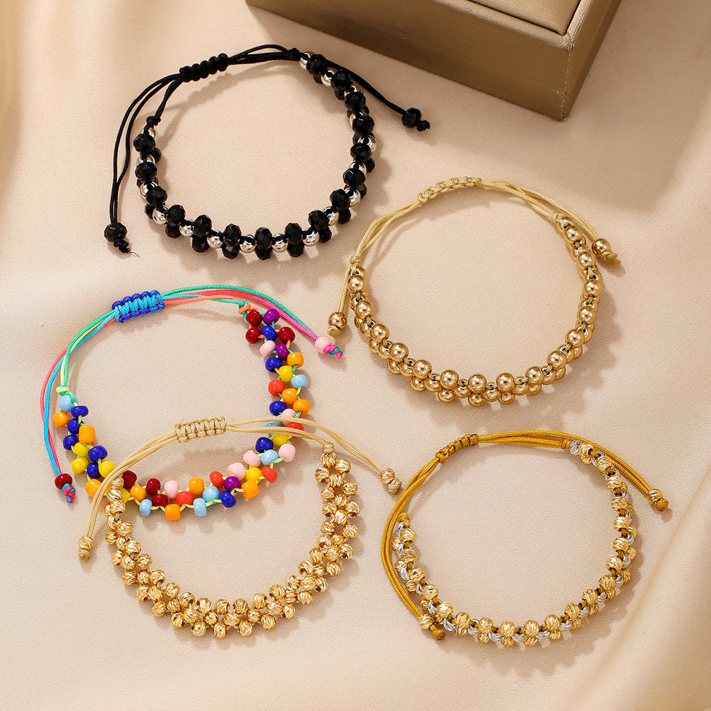 Handmade Beaded Adjustable Braided Bracelet
