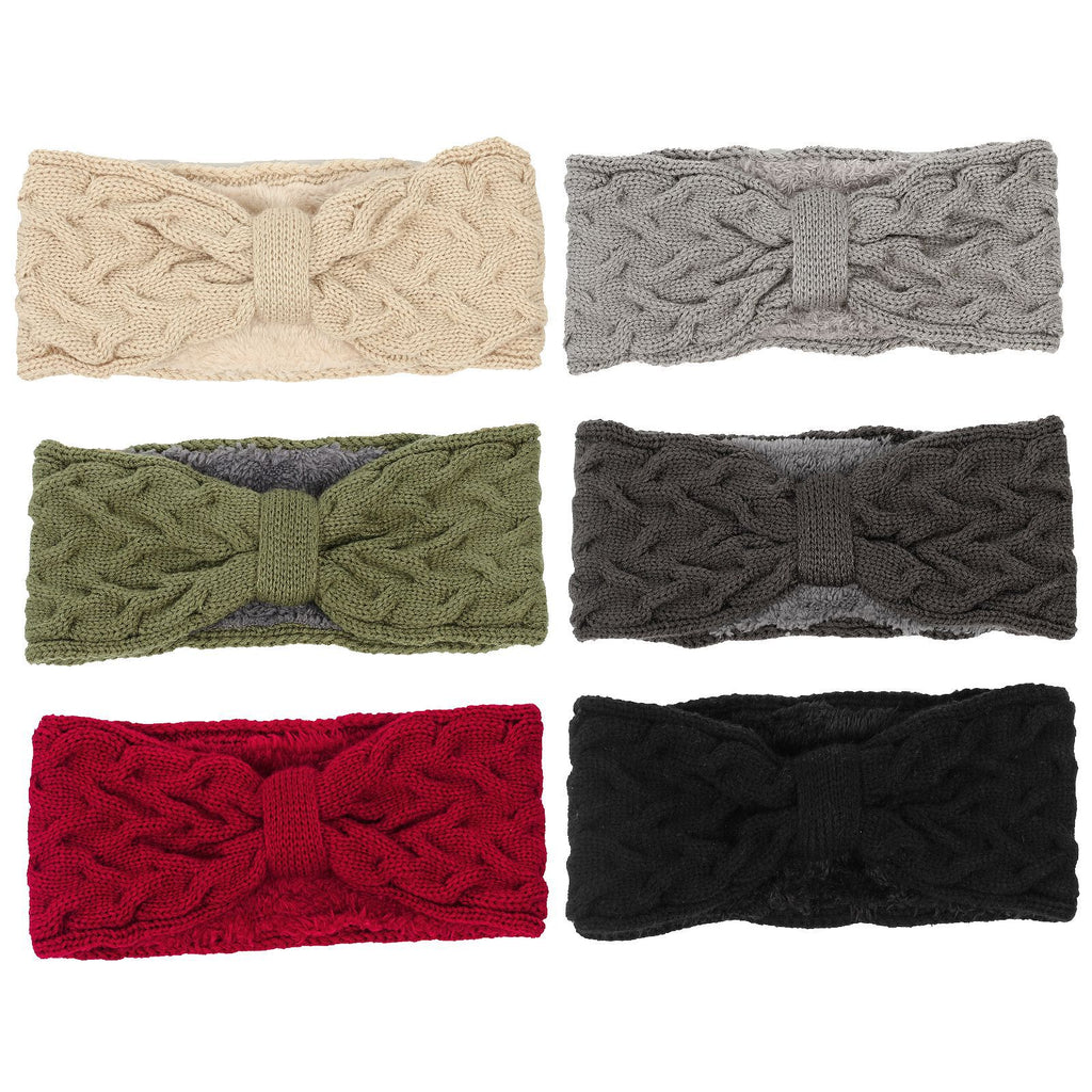Chunky Cable Knit Bow Knot Headband