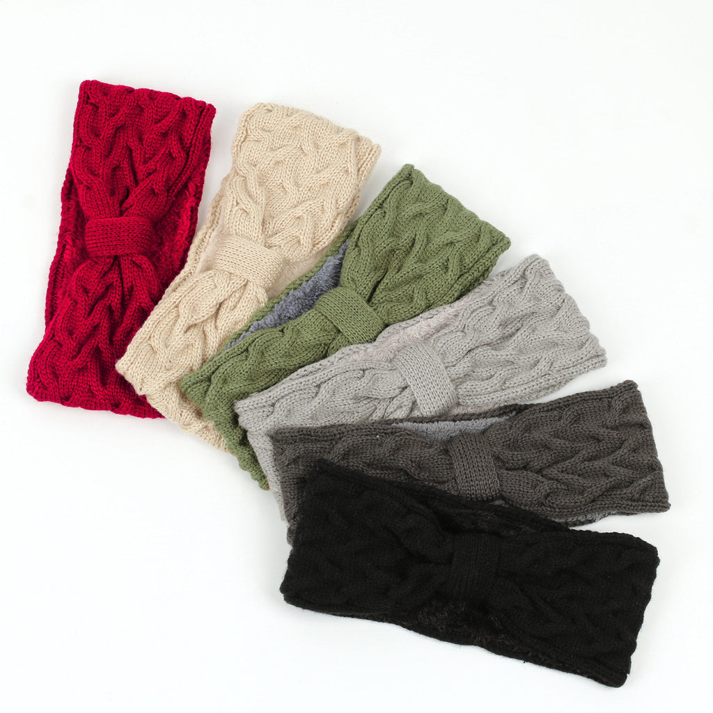Chunky Cable Knit Bow Knot Headband - view 1