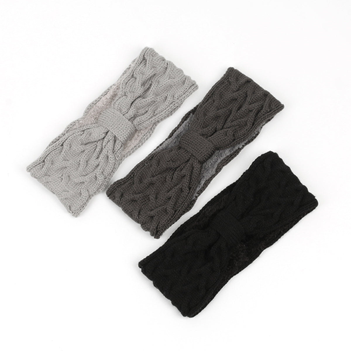 Chunky Cable Knit Bow Knot Headband - view 11