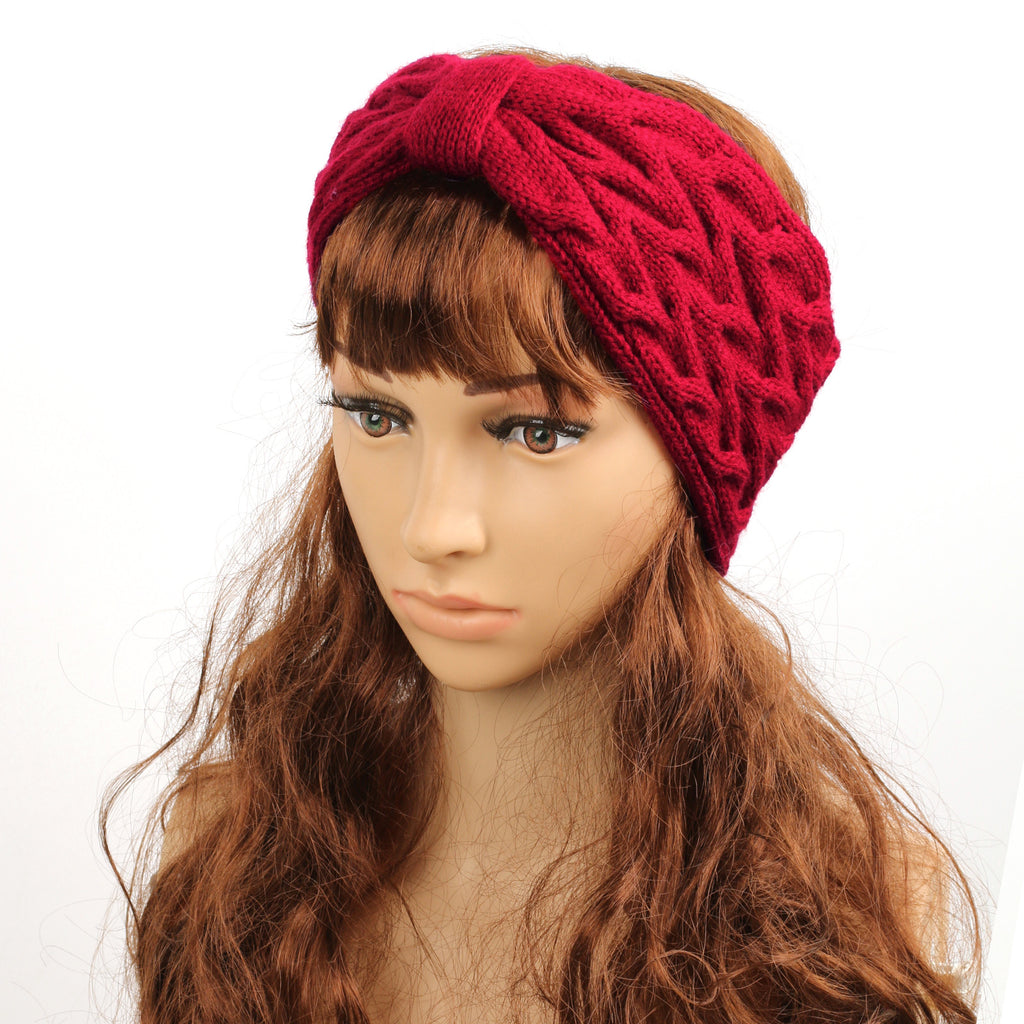 Chunky Cable Knit Bow Knot Headband - view 17
