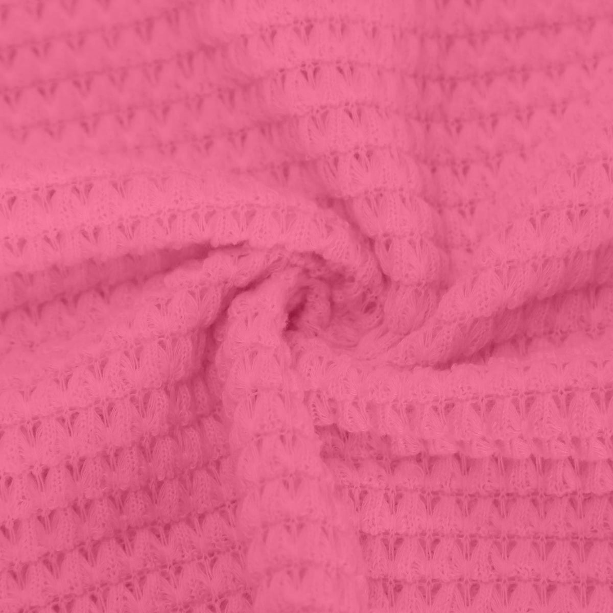 Colorblock Hooded Waffle Knit Sweatshirt - Rose_red - 2
