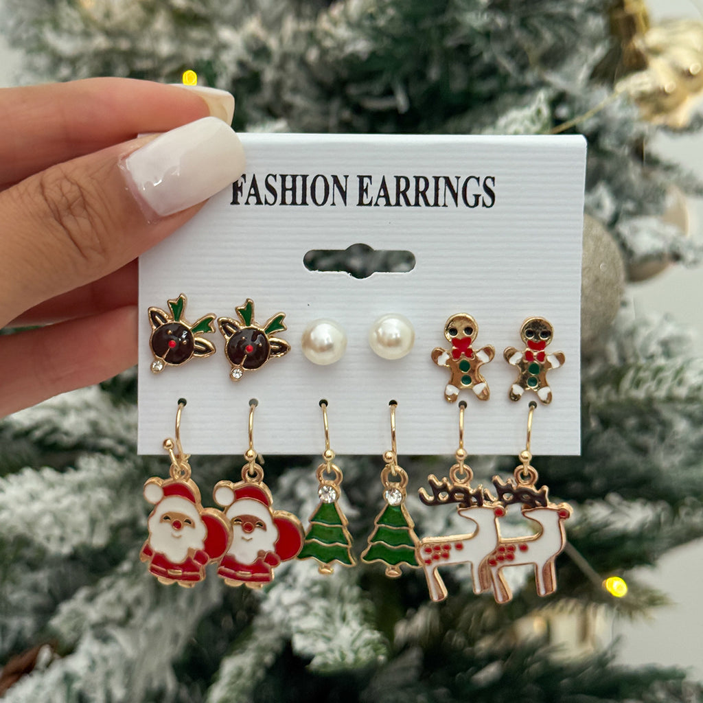 Christmas Charm Dangle Earring Set - NO-1