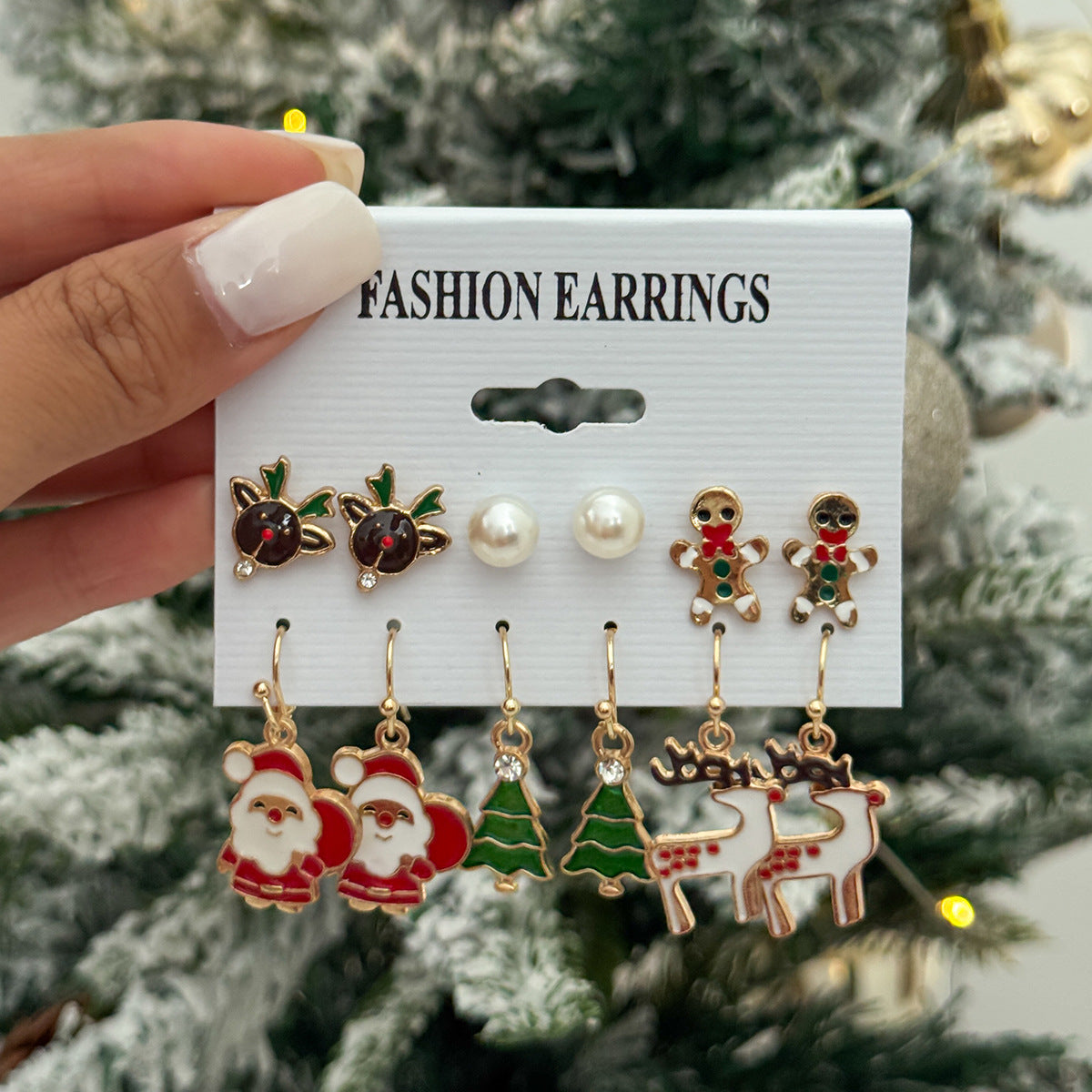 Christmas Charm Dangle Earring Set - NO-1
