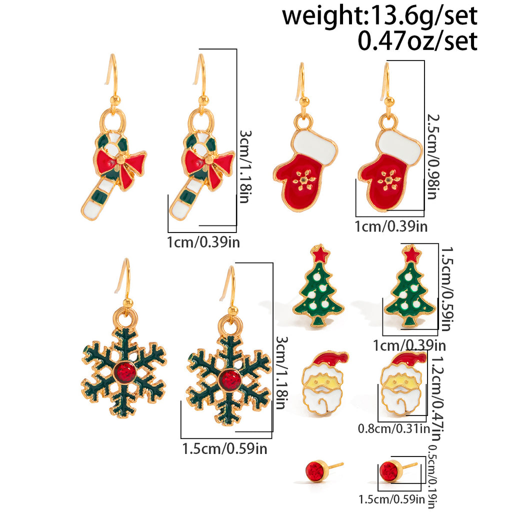 Christmas Charm Dangle Earring Set - NO-3