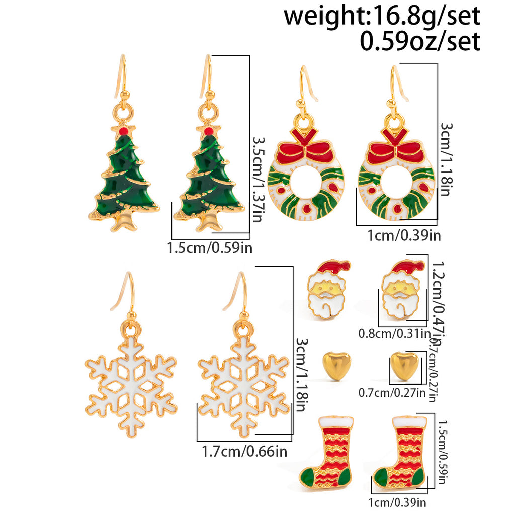 Christmas Charm Dangle Earring Set - NO-4